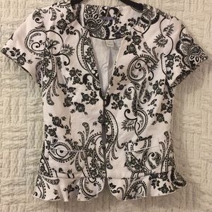 WHBM Black White Cardigan Size 0